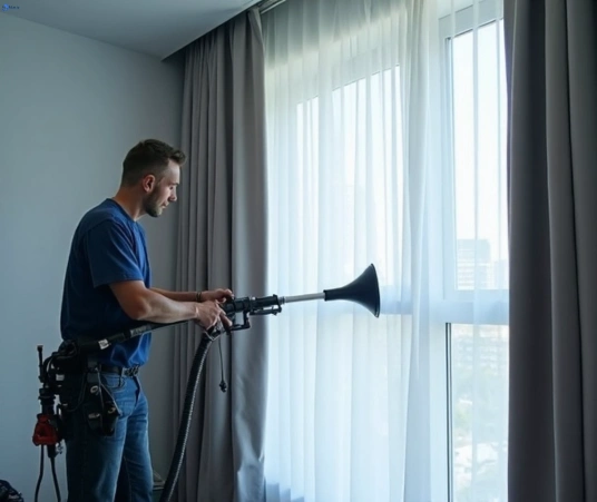 Professional commercial curtain cleaning process equipment Matty Curtain Cleaning loganholme
